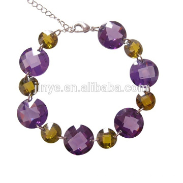 Bracelet perlé en cristal violet vert Fashion Fashion